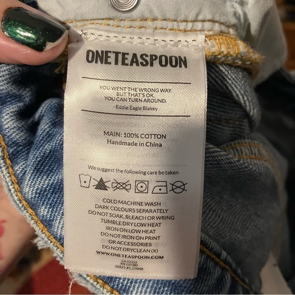 ONE Teaspoon Trashed Saints Boyfriend Jeans in Blue - Picture 10 of 11